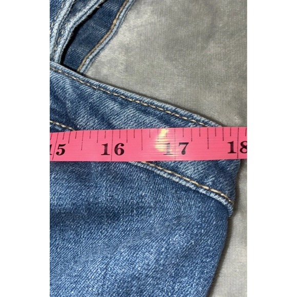 Garage Denim‎ Mini Dress M Blue Button Front Stretch Beach Y2K Retro - Picture 5 of 6